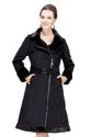 Black fake fur coat or suede with faux black mink cashmere