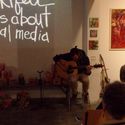 Dustin Block #playinsometunes at #heARTschool #katalyst #arttalks @nickkellet #Tribehouse #art #artstudio #music #heA...