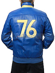 Fallout 76 Blue Leather Jacket - Just American Jackets