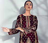 Pakistani Winter Clothes UK USA Canada | Shadi Dress