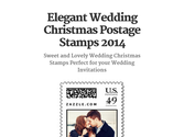 Elegant Wedding Christmas Postage Stamps 2014
