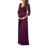 Women’s Faux Wrap Maternity Dress With Adjustable Belt | Mother Bee Maternity