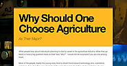 Why Should One Choose Agriculture | Smore Newsletters