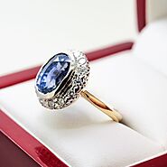 C1940's, Handmade Ceylon Sapphire Dress or Engagement ring