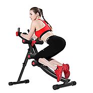 Fitlaya Fitness Core & Abdominal Trainers AB Workout Machine Home Gym Strength Training Ab Cruncher Foldable Fitness ...