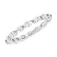 Marquise Diamond Eternity Band | 3 Colors | 18 K Gold