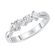 Fancy Shape Diamond Ring | Combo of 5 Sparkling Diamonds