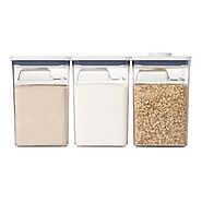 OXO Good Grips® POP 6-Piece Food Storage Container Set in White | Bed Bath & Beyond