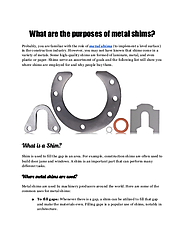 What are the Purposes of Metal Shims?