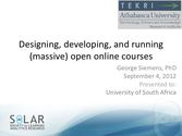 Designing and Running a MOOC