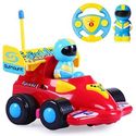 Cartoon R/C Formula Race Car Radio Control Toy for Toddlers (Assorted Colors)