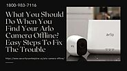 Reach 1-8009837116 Instant Fix Why Arlo Camera Offline | Arlo Phone Number