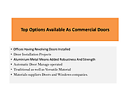 Top Options Available As Commercial Doors