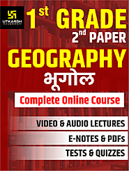 RPSC 1st Grade Teacher SET 2 – Geography Online Course UpTo 50% OFF