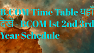 BCom 1st year Time Table 2021 check here