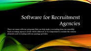 Software for recruitment agencies