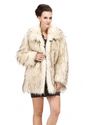 Faux raccoon fur women short coat