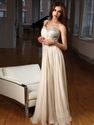 2015 New Style Sheath/Column One Shoulder Lace Ivory Long Prom Dresses/Evening Dress With Beading