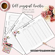 Read the full title Bill Payment Tracker, Printable Bill Payment Organizer, Monthly/Yearly Bill Organizer, Monthly Bi...