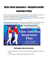 Atlas Travel Insurance A Complete Health Insurance Plans