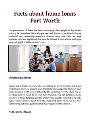 Facts about home loans Fort Worth