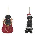 Black Lab Christmas Ornaments