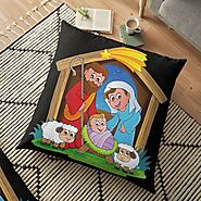 'Nativity Scene - Christmas' Floor Pillow