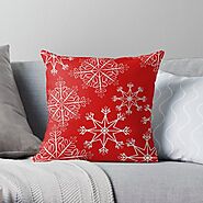 'Christmas snowflake' Throw Pillow by CCOutlet