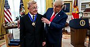 President Trump Awarded the Medal of Freedom to Lou Holtz in a Ceremony at Oval Office