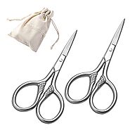 YOUGUOM Small Scissors – Stainless Steel Facial Hair Grooming Beauty Tool for Men – Mustache, Eyebrow, Eyelash, Nose,...