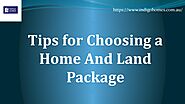 How to choose a Home and Land Package