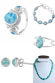 Buy Natural Larimar Stone Jewelry