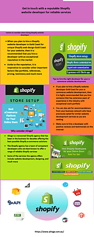 Get in touch with a reputable Shopify website developer for reliable services