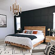 Black Square Panelled Wall