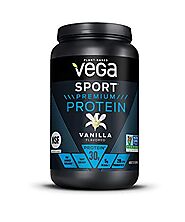 Vega Sport Premium Protein Powder, Vanilla, Plant Based Protein Powder Post Workout - Certified Vegan, Vegetarian, Ke...