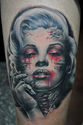Zombie Marilyn Monroe tattoo