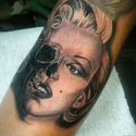 Marilyn Monroe Skull Tattoo