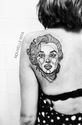 Black and White Marilyn Monroe Tattoo