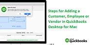 How to Add a Customer, Employee, or Vendor in QuickBooks for Mac?