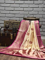 Handwoven Pure Katan Silk Banarasi Sarees - Sacred Weaves