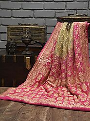 Georgette Banarasi Bandhani Sarees Collection- Sacred Weaves
