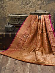 Buy pure Banarasi Shikargah Silk Saree Online at Sacred Weaves