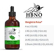 Shop Now! Neem Oil Virgin, Unrefined Wholesale at Online HBNO Store