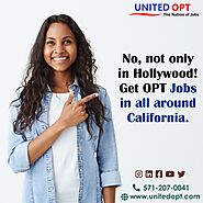 Are you an international student looking for OPT jobs in California?