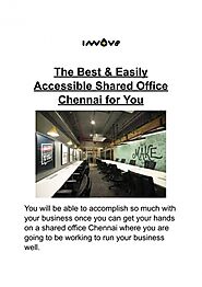 Find Your Ideal shared office space in Chennai