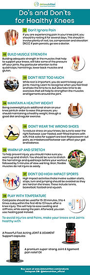 Do and Don’t for healthy knees by detonutrition