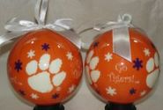 Peahuff-Mart - NCAA Clemson Tigers Snowflake Ball Christmas Ornament