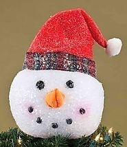 Snowman Head Tree Topper • Holiday Décor – Season Charm
