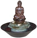 Bronze Buddha LED Table Fountain