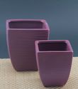 Ceramic Planters Purple Set of 2